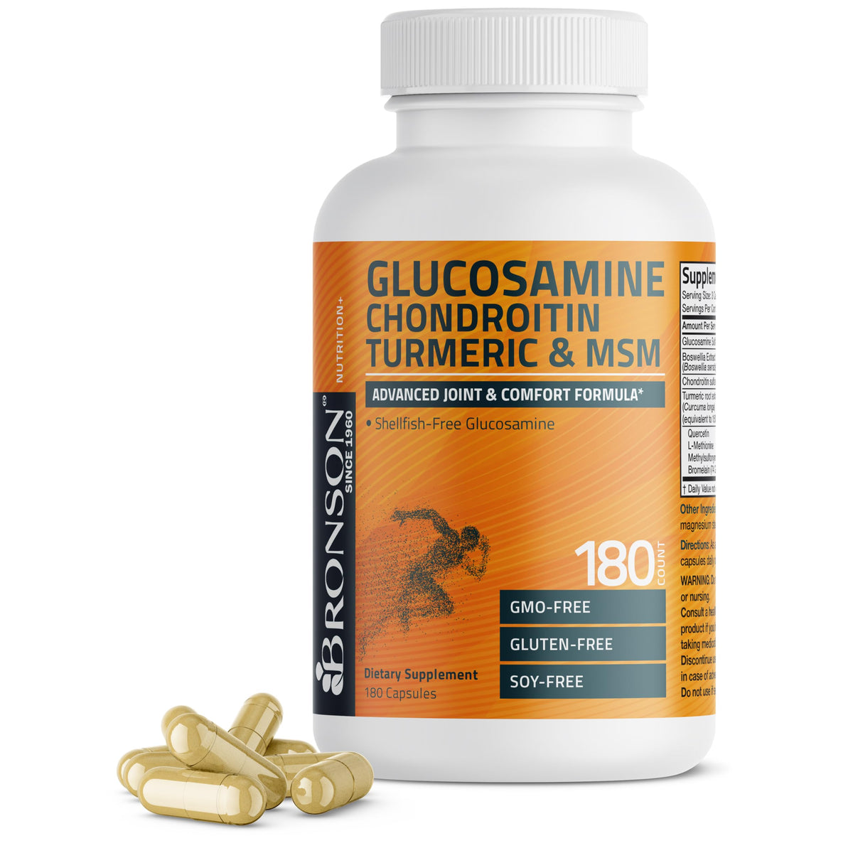 Bronson Glucosamine Chondroitin Turmeric & MSM front view