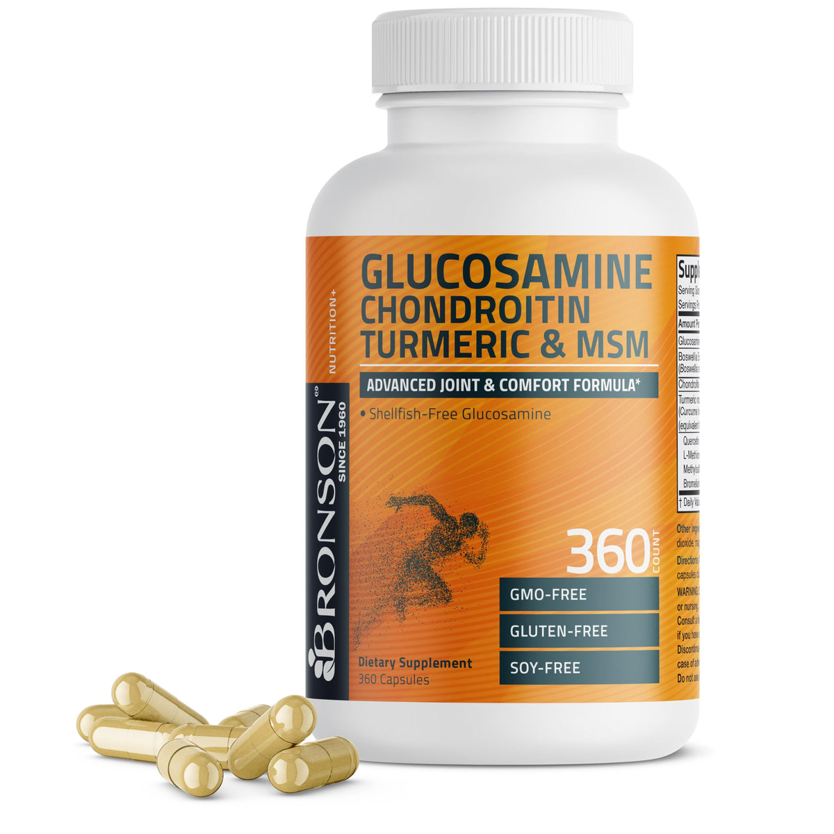 Bronson Glucosamine Chondroitin Turmeric & MSM front view