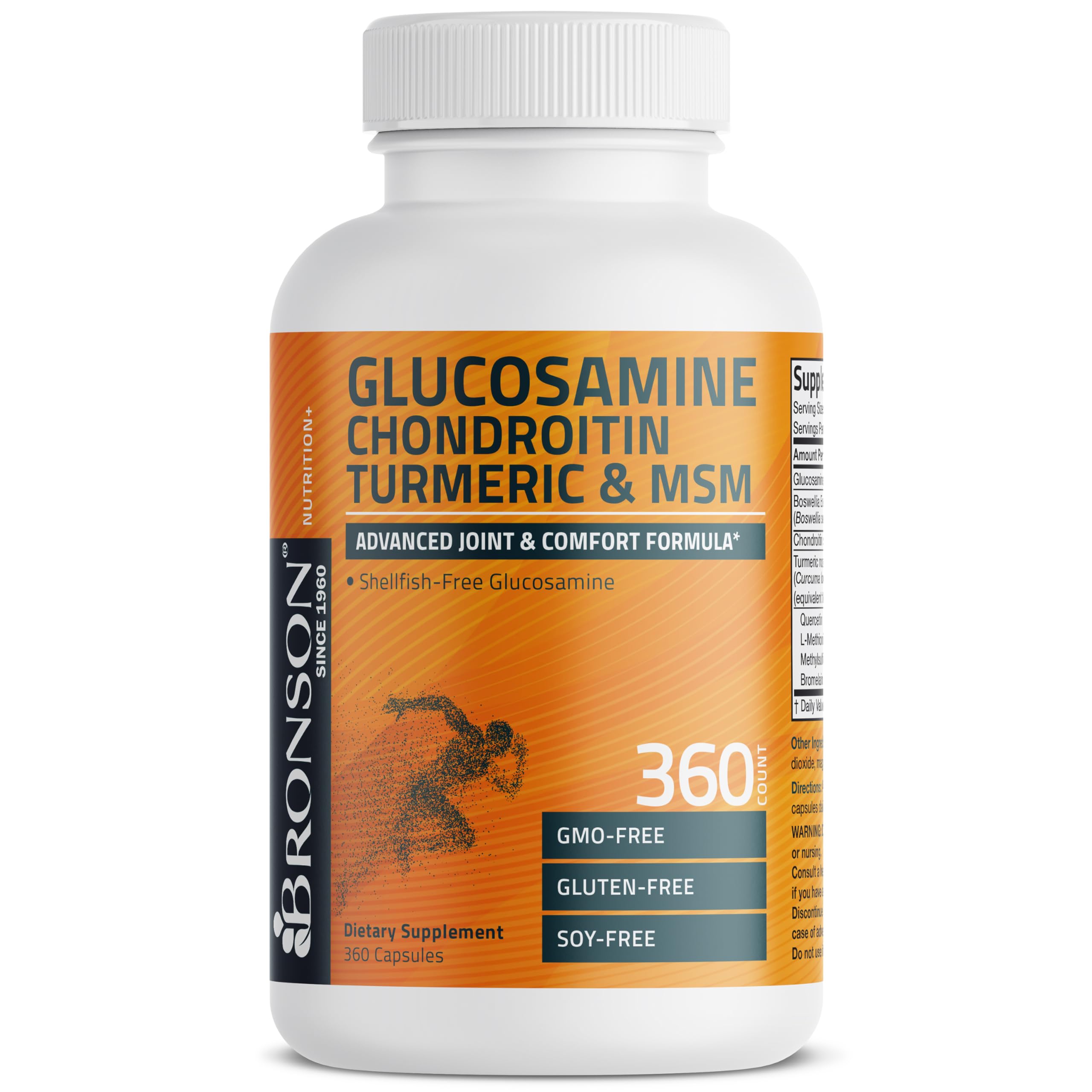 Bronson Glucosamine Chondroitin Turmeric & MSM ingredients list