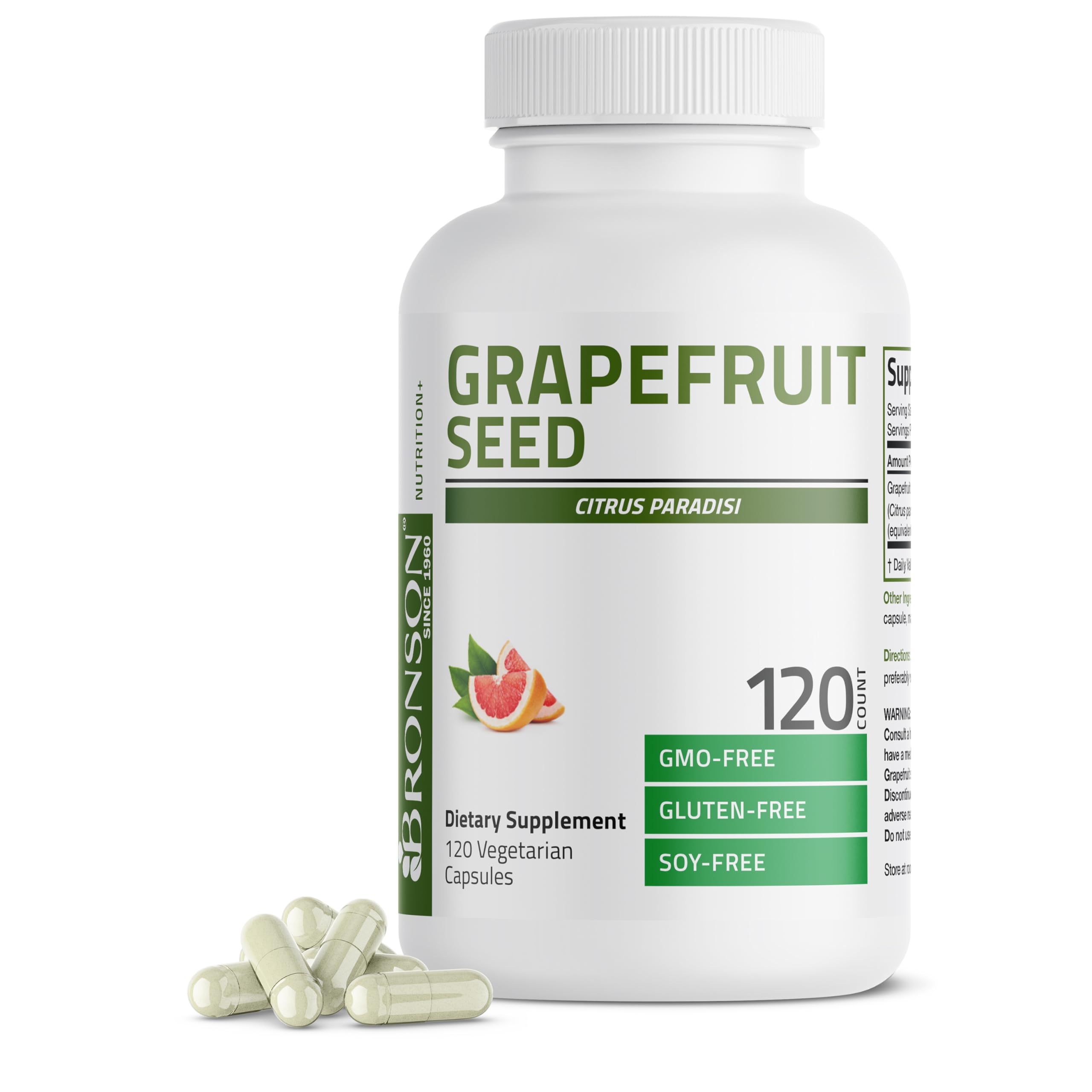 Bronson Grapefruit Seed Extract 60 capsules front view