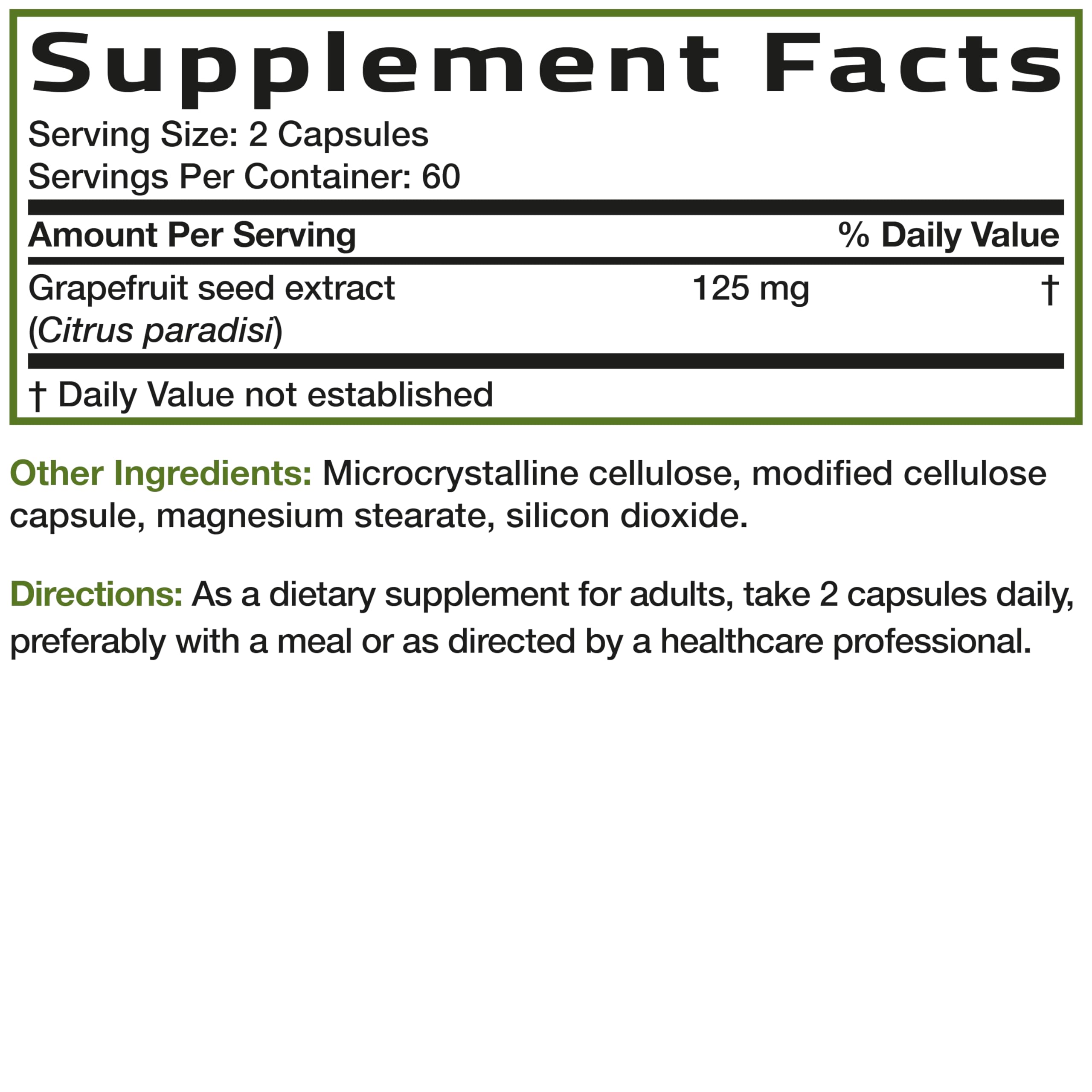 Bronson Grapefruit Seed Extract capsule in hand