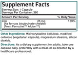 Bronson Iron Bisglycinate 25mg vegetarian capsules packaging