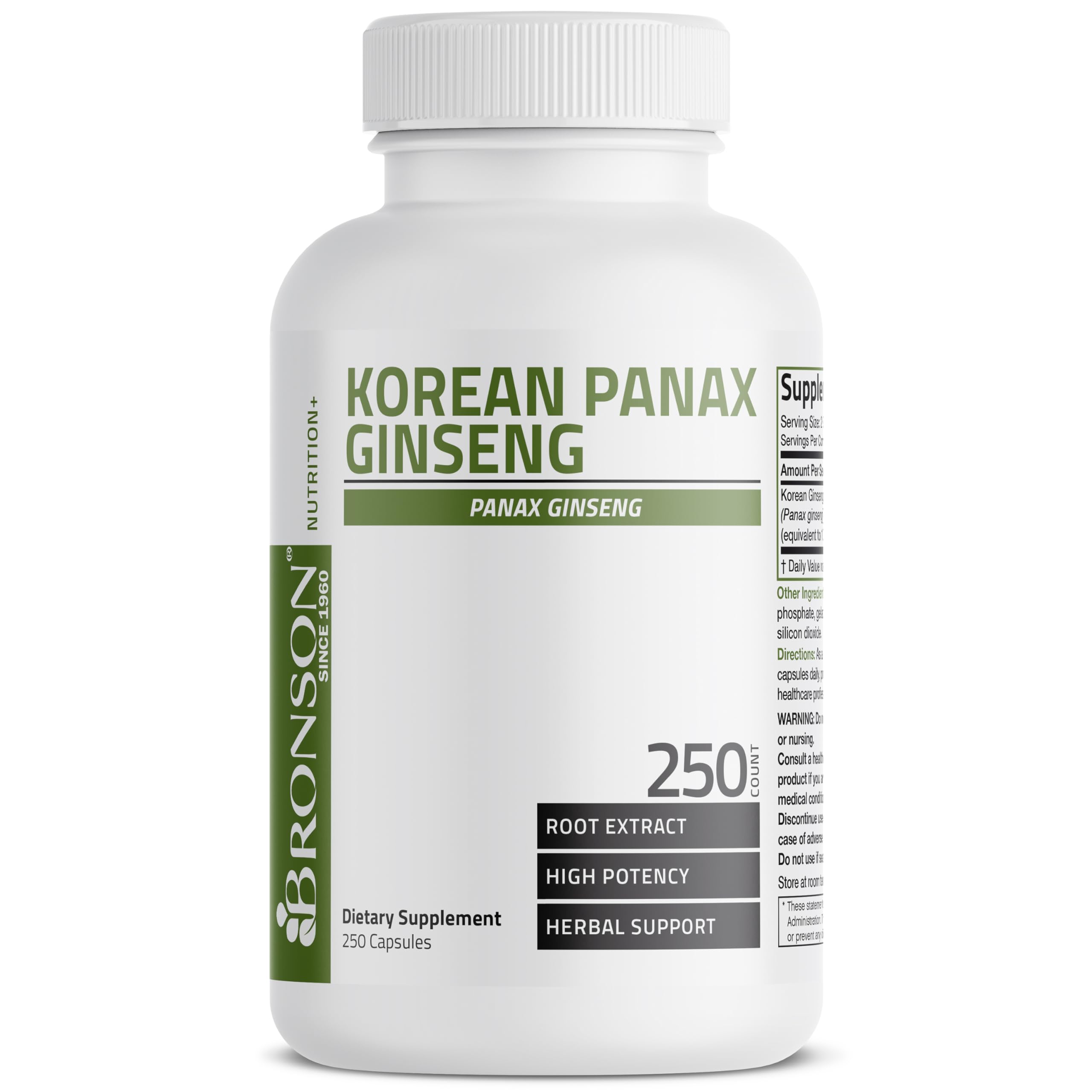 Bronson Korean Panax Ginseng bottle with label