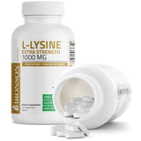 Bronson L-Lysine Extra Strength 1000 MG Vegetarian Tablets close-up of tablets