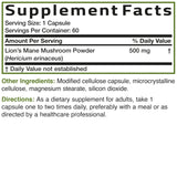 Bronson Lion's Mane Mushroom Capsules 500MG with a measuring spoon