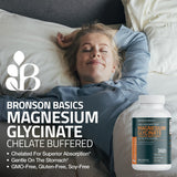Bronson Magnesium Glycinate Chelate 200MG 120 Capsules back view