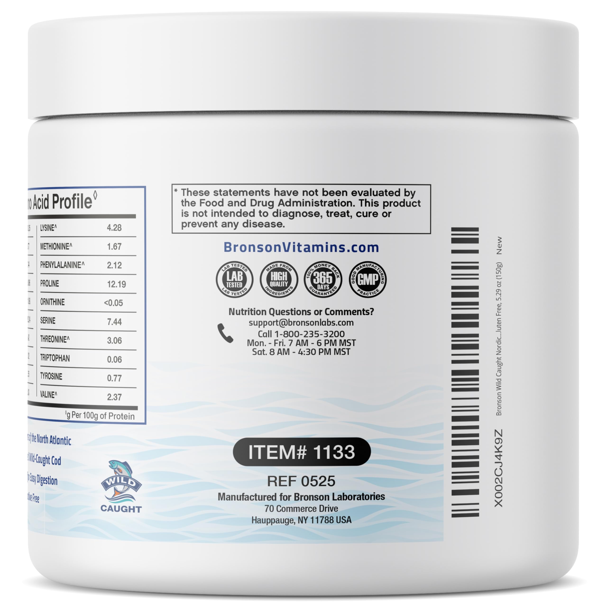 Bronson Marine Collagen Powder 200g ingredients list