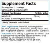 Bronson Melatonin 10 mg Fast Dissolve Cherry Tablets opened bottle