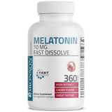 Bronson Melatonin 10 mg Fast Dissolve Cherry Tablets with cherry flavour