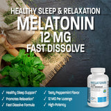 Bronson Melatonin 12 mg Fast Dissolve Lozenges peppermint flavour close-up