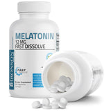 Bronson Melatonin 12 mg Lozenges displayed on a table