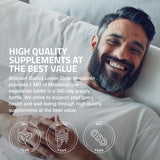 Bronson Melatonin 1MG Vegetarian Tablets with dosage information