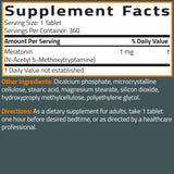 Bronson Melatonin 1MG Vegetarian Tablets with other supplements