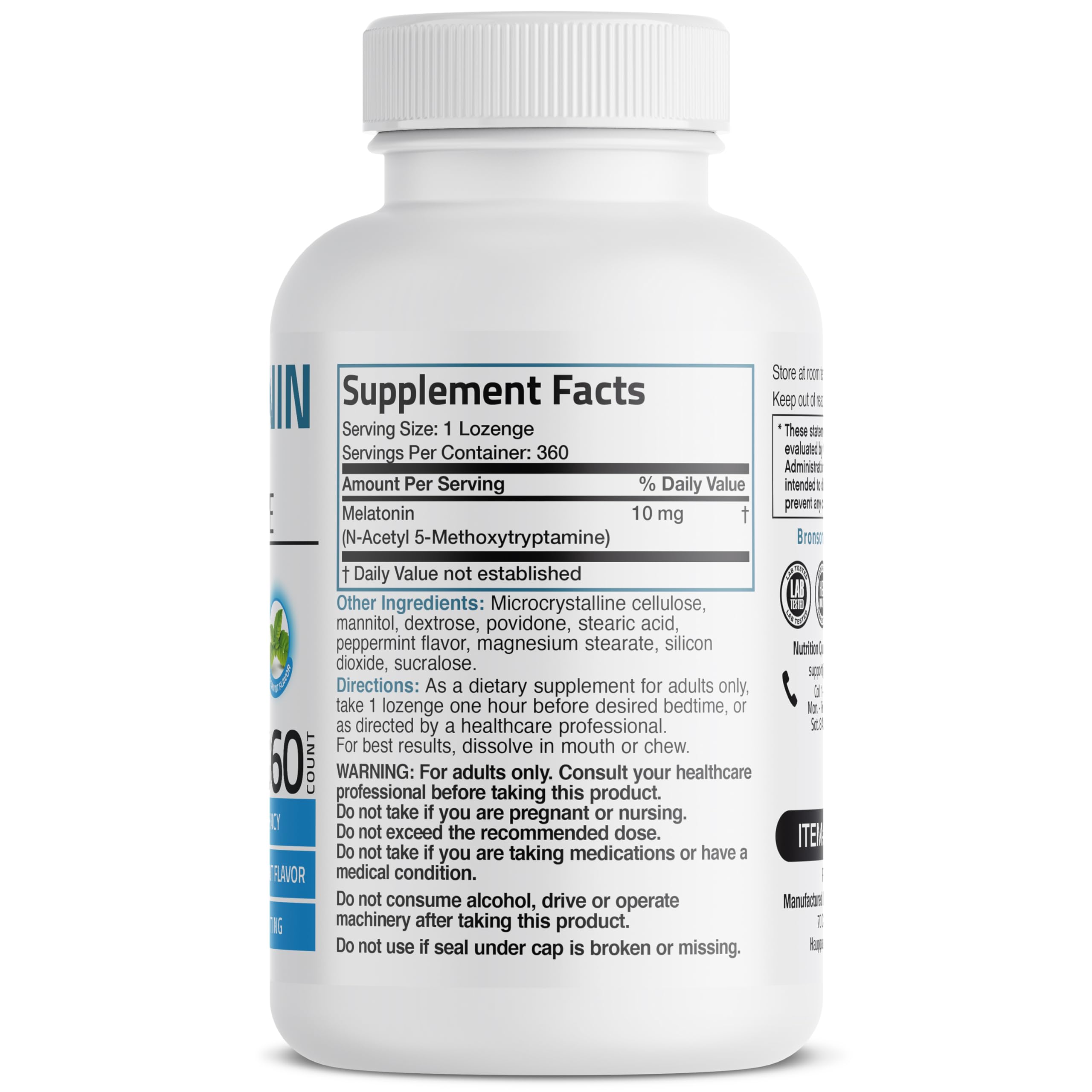 Bronson Melatonin 360 count packaging