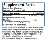 Bronson Melatonin 5mg Cherry Tablets with a glass of water