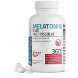 Bronson Melatonin 5mg Fast Dissolve Cherry Tablets front view