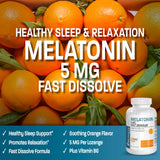 Bronson Melatonin 5mg Fast Dissolve Lozenges back view