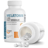 Bronson Melatonin 5mg Fast Dissolve Lozenges on a table