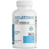 Bronson Melatonin 5mg Fast Dissolve Peppermint Lozenges with ingredients list