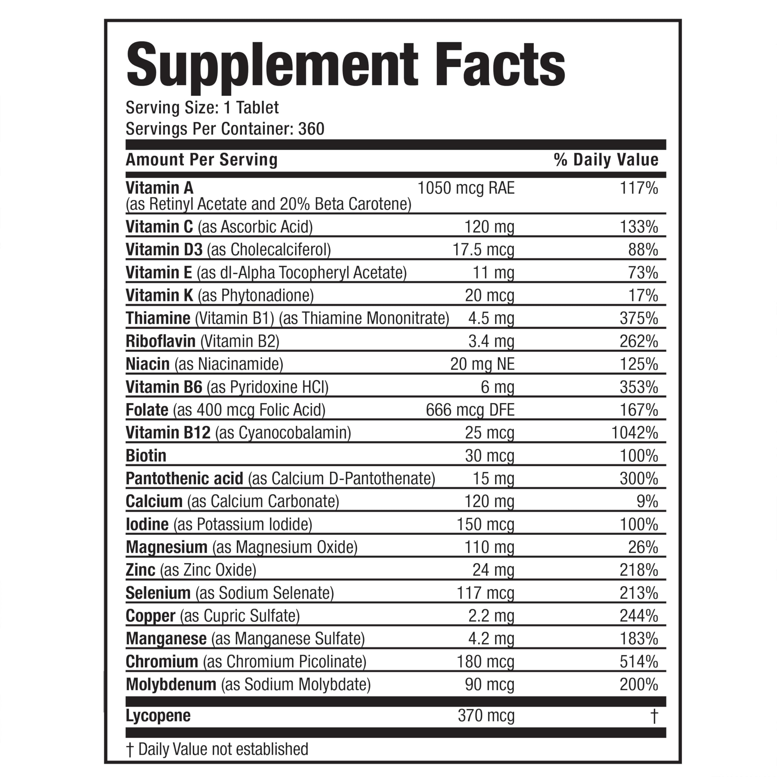 Bronson Men's 50+ Complete Multivitamin 60 Tablets on a wooden table