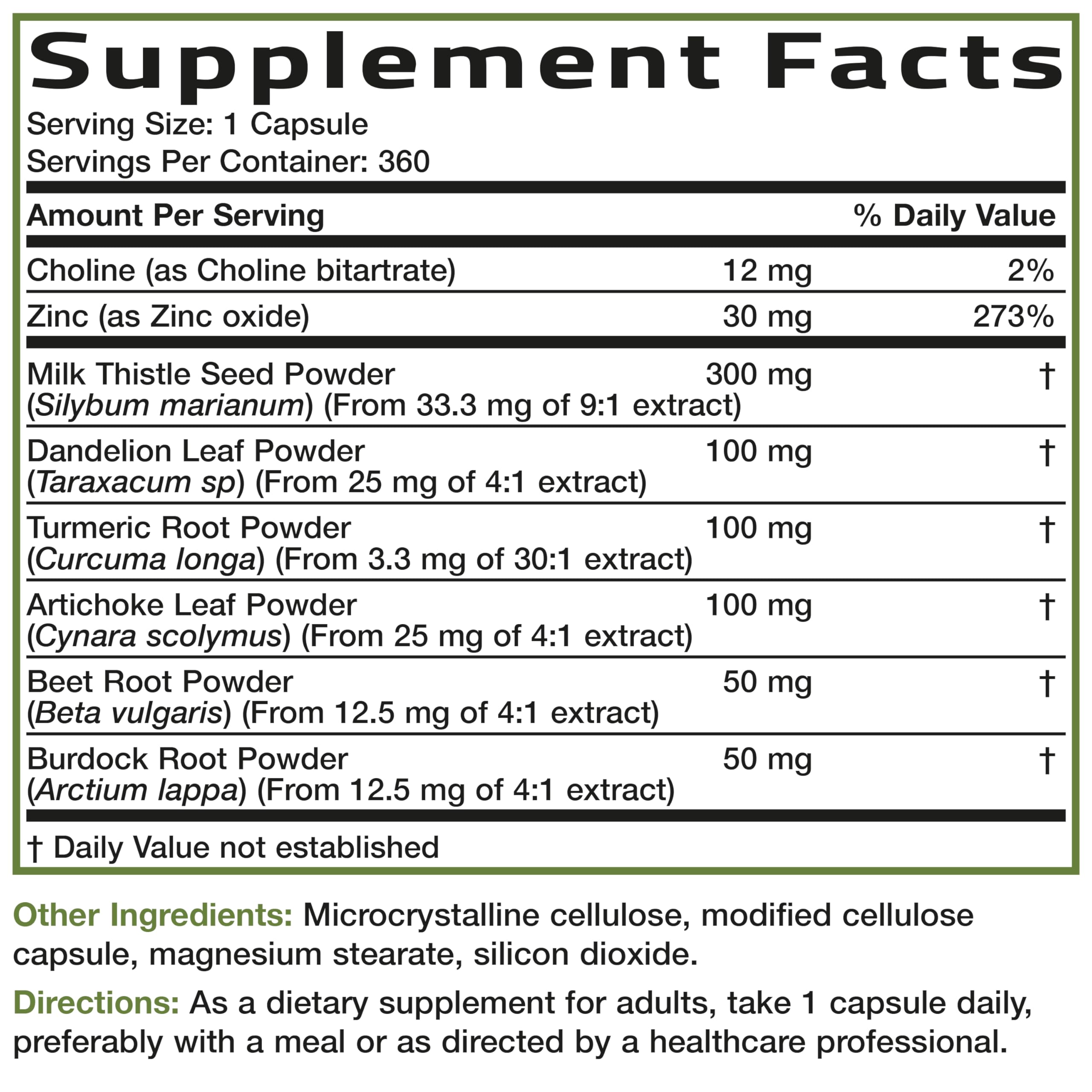 Bronson Milk Thistle supplement with a measuring spoon