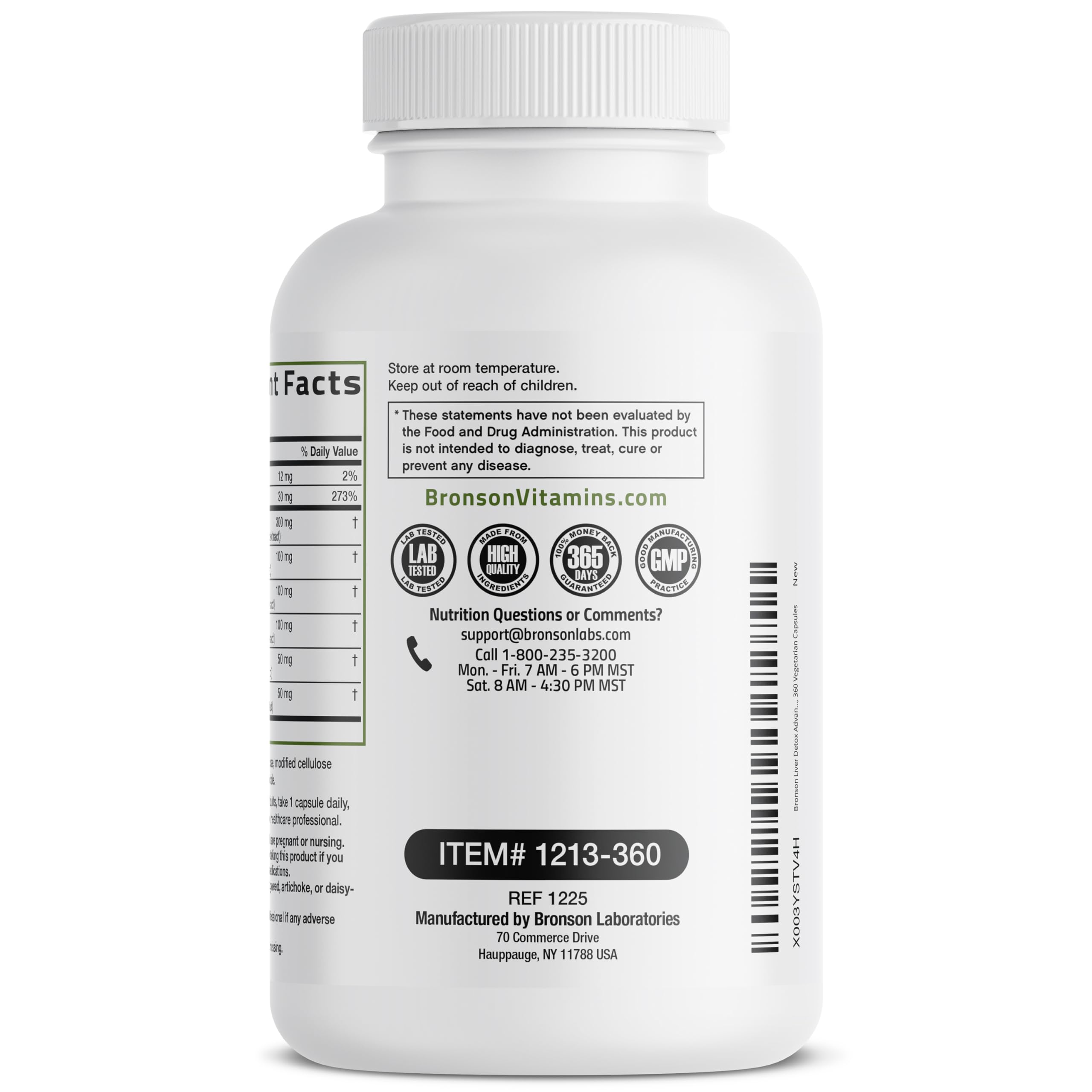 Bronson Milk Thistle supplement with fresh herbs