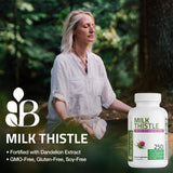 Bronson Milk Thistle with Dandelion Extract back view