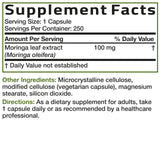 Bronson Moringa Extra Strength capsule bottle with measuring spoon