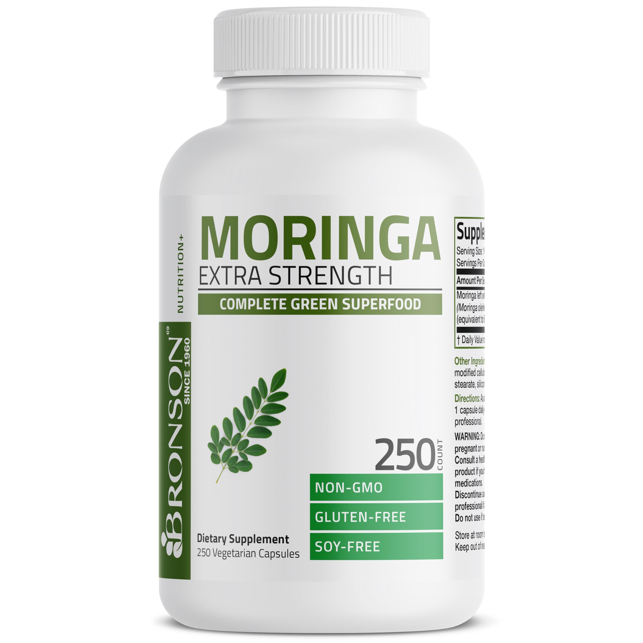 Bronson Moringa Extra Strength capsule ingredients list
