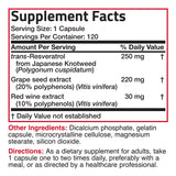 Bronson Resveratrol Complex 500 MG supplement with a measuring spoon