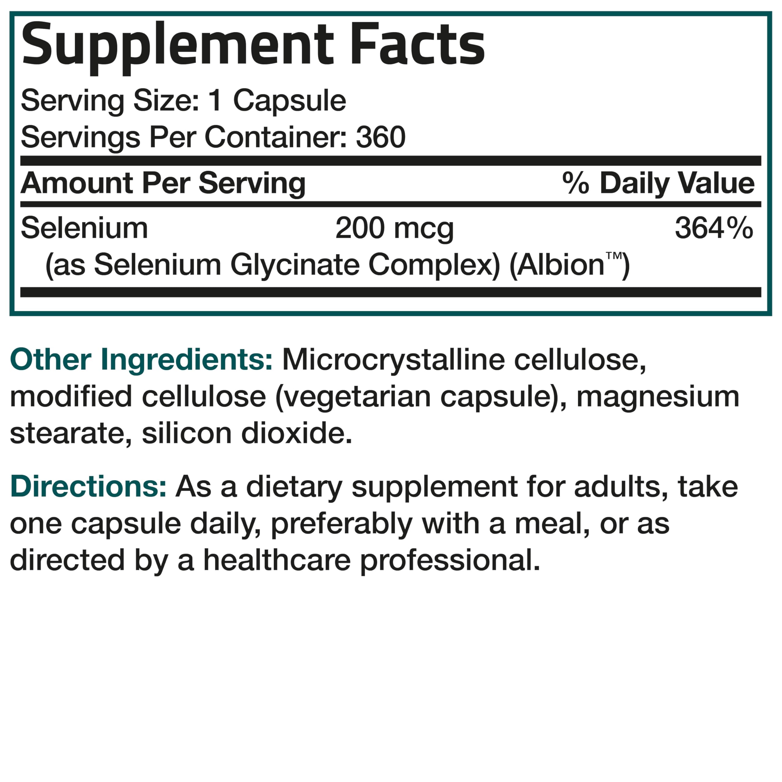 Bronson Selenium 200 MCG supplement bottle with a green plant background
