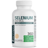 Bronson Selenium 200 MCG supplement with a measuring spoon