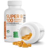 Bronson Super B 100 Vitamin B-Complex on a wooden table