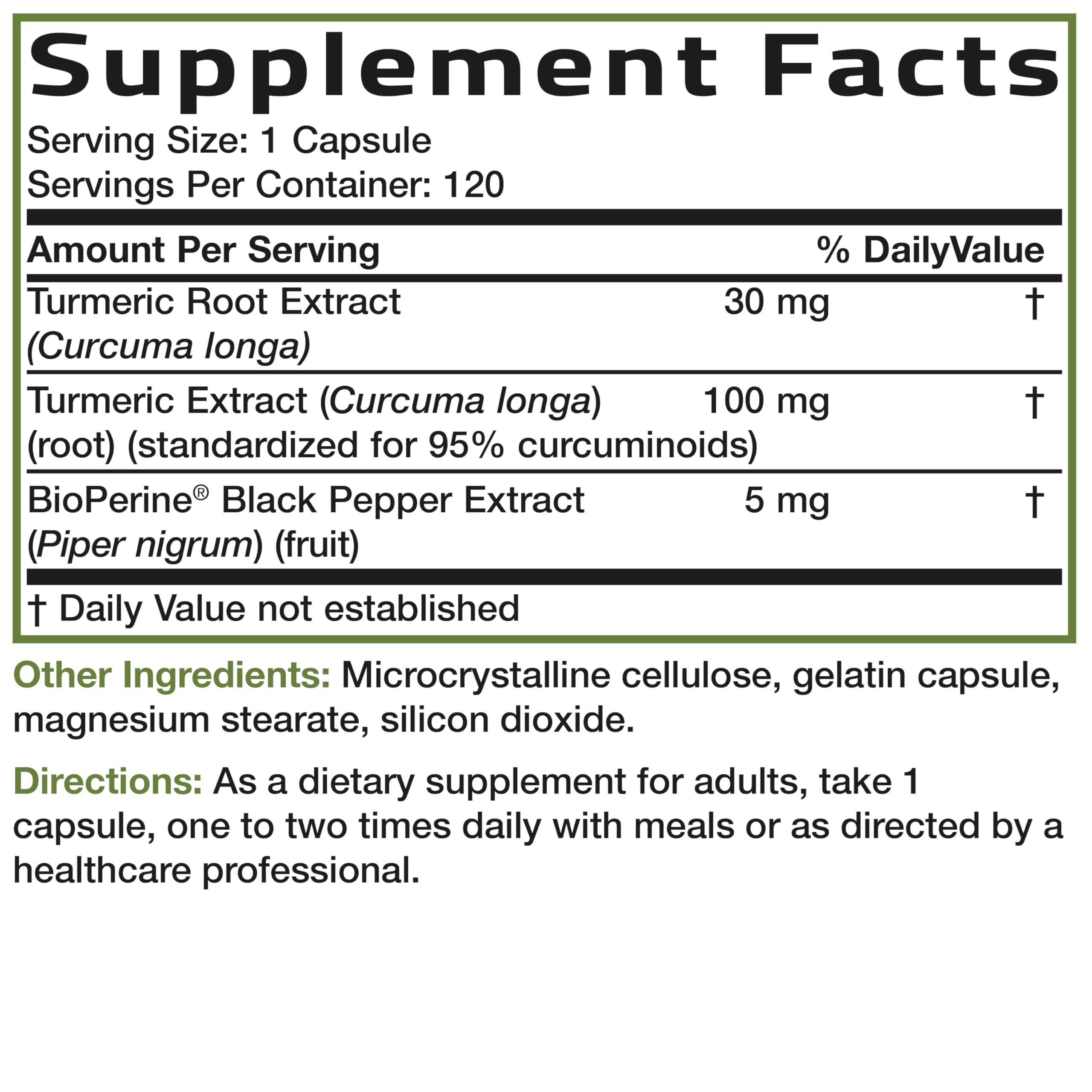 Bronson Turmeric Complex 1000mg Capsules with measuring spoon