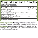 Bronson Turmeric + Curcumin Capsules 500mg ingredients list