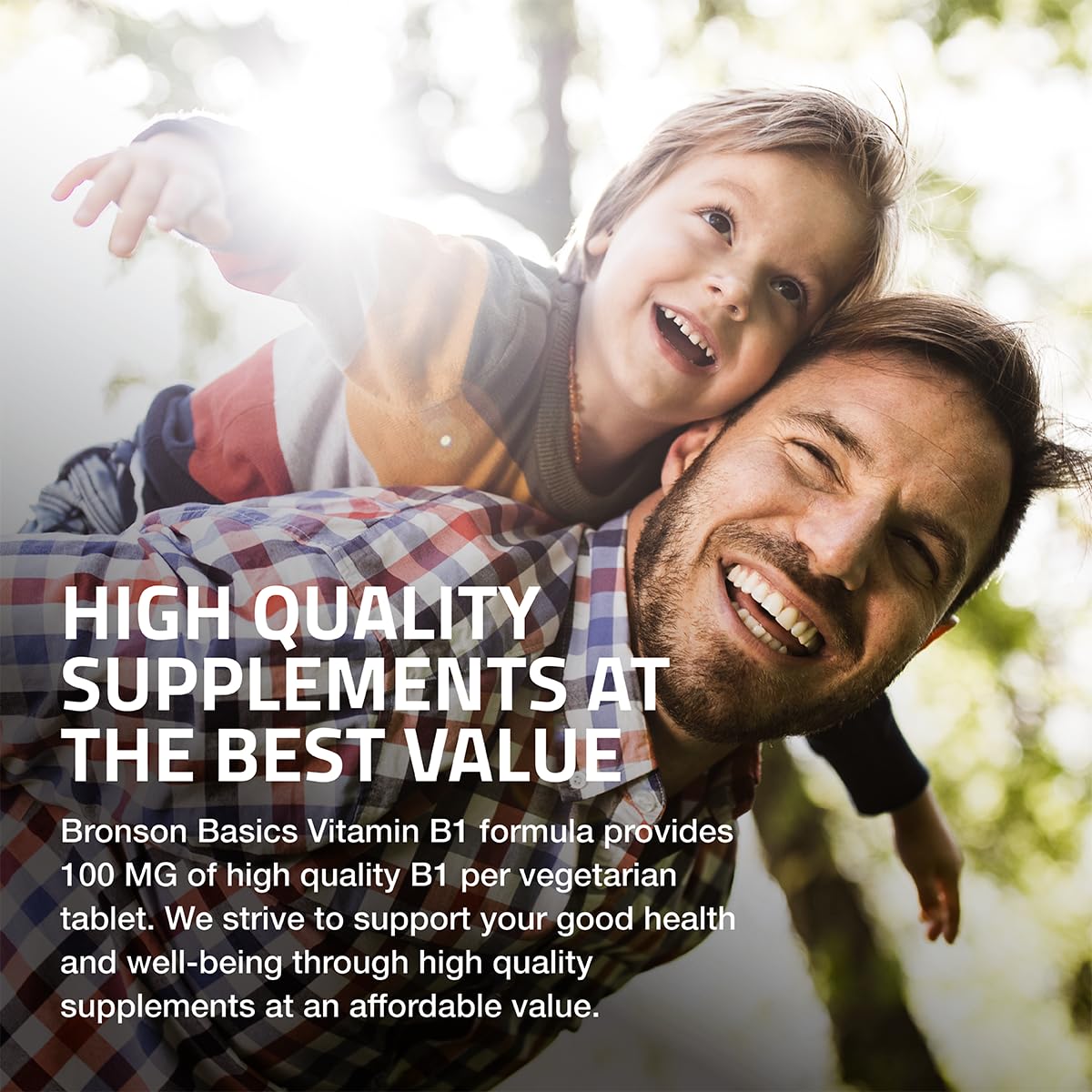 Bronson Vitamin B1 100MG tablets back view