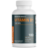 Bronson Vitamin B1 100MG tablets with dosage information