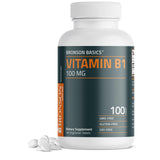 Bronson Vitamin B1 100MG vegetarian tablets front view