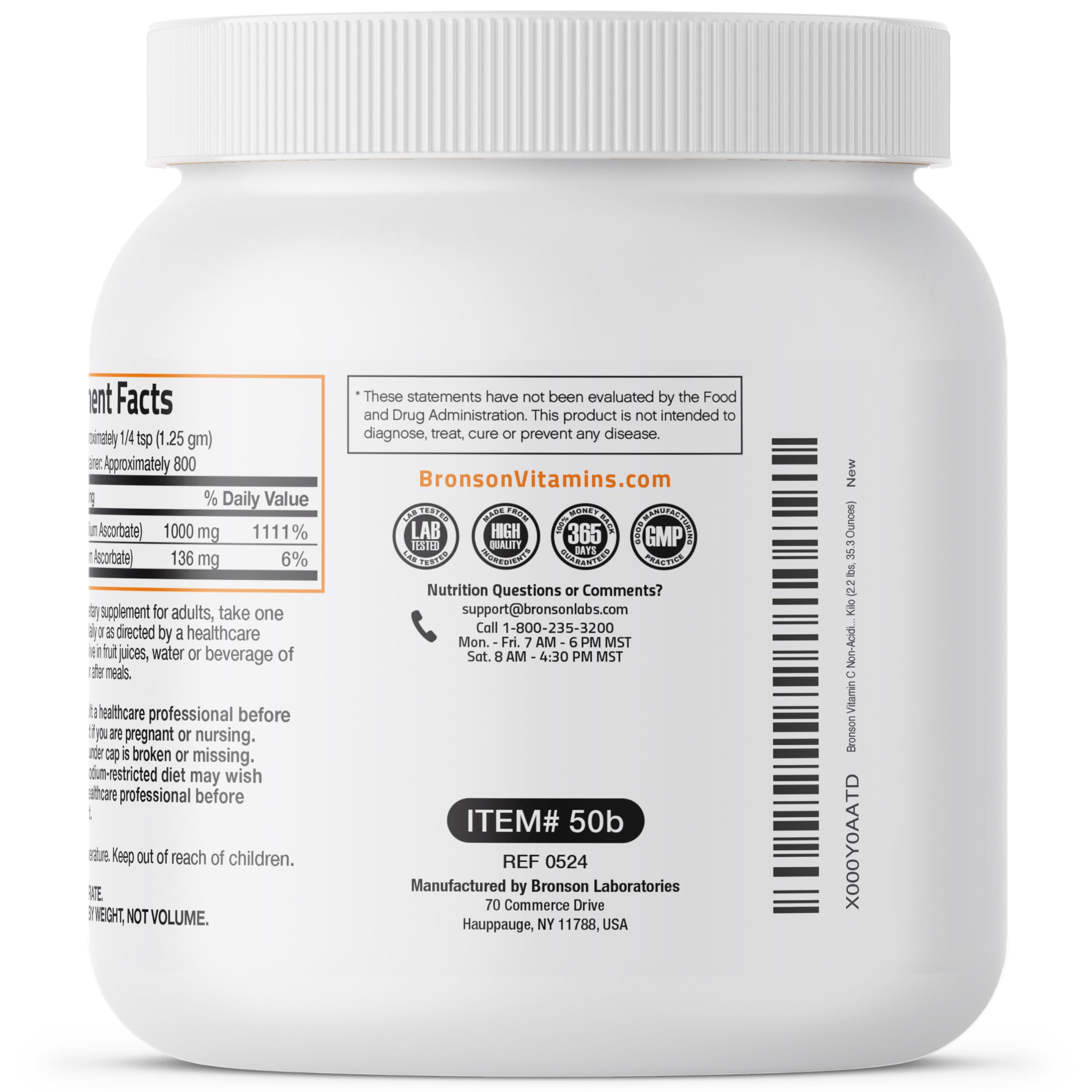 Bronson Vitamin C powder laboratory testing