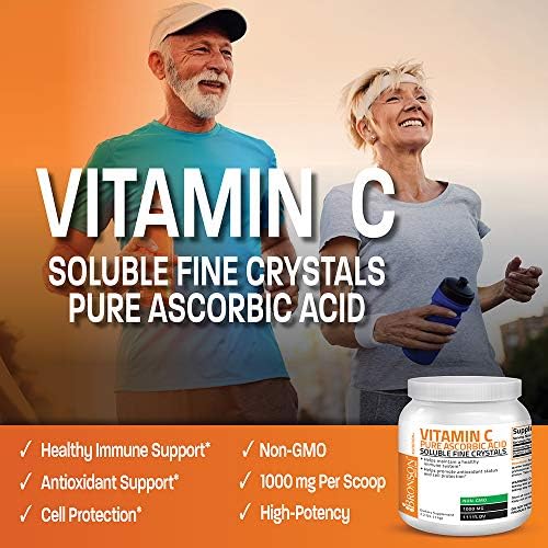 Bronson Vitamin C Supplement 1000g fine crystals close-up