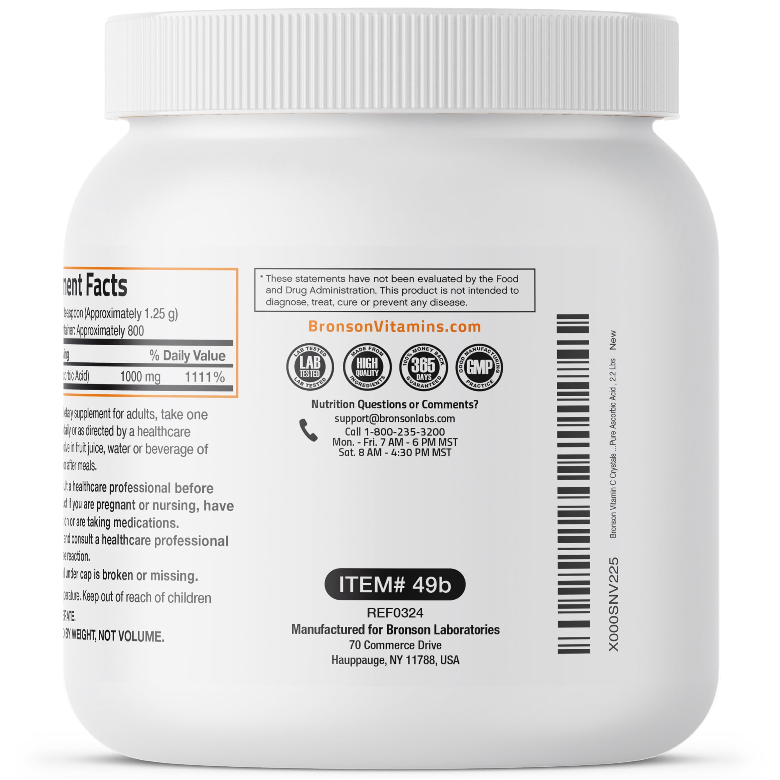 Bronson Vitamin C Supplement 1000g in a kitchen setting