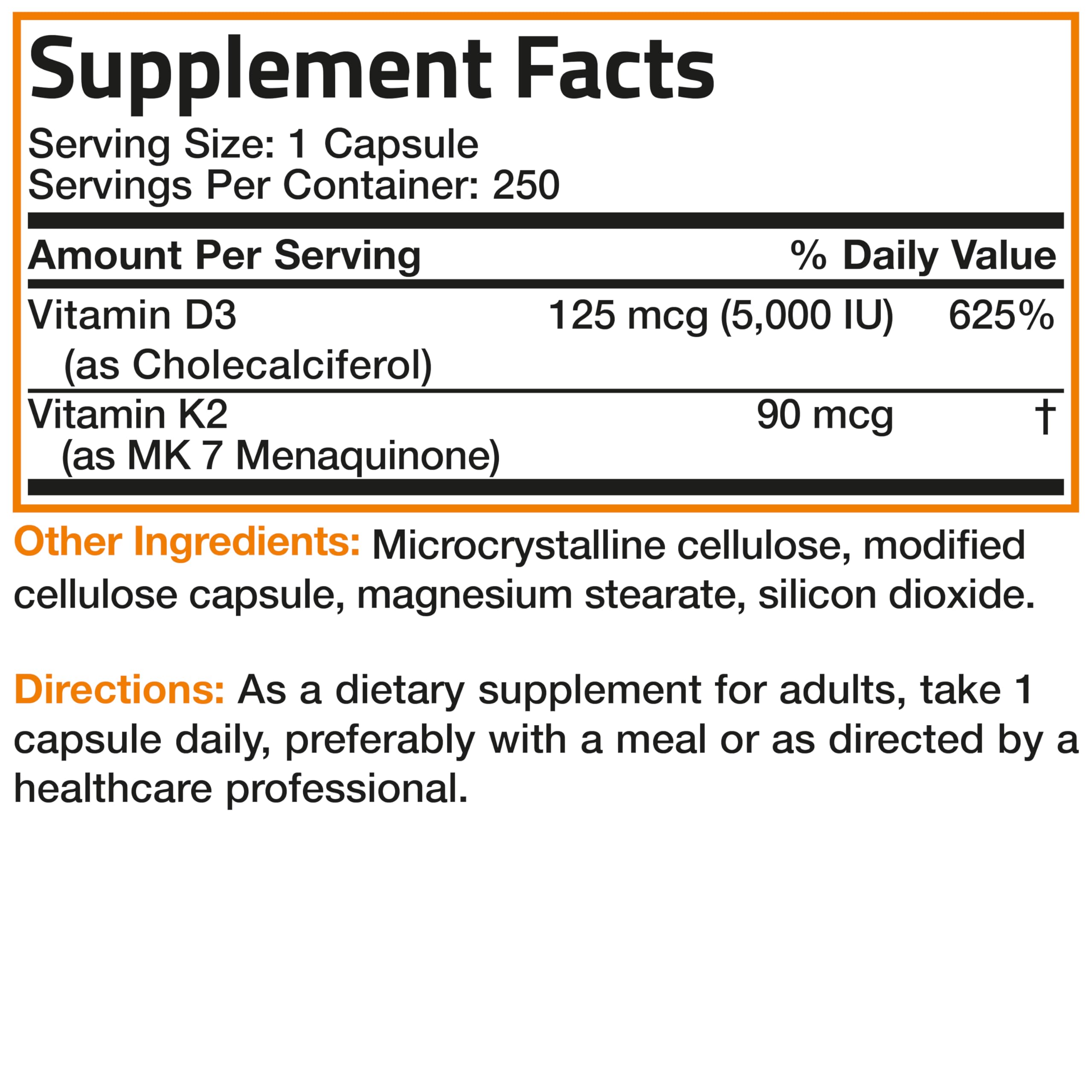 Bronson Vitamin D3 & K2 Capsules in a wellness setting