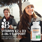 Bronson Vitamin D3 & K2 Combination Capsules bottle with label