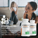 Bronson Vitamin K2 MK-7 Multivitamin 90 Capsules bottle top