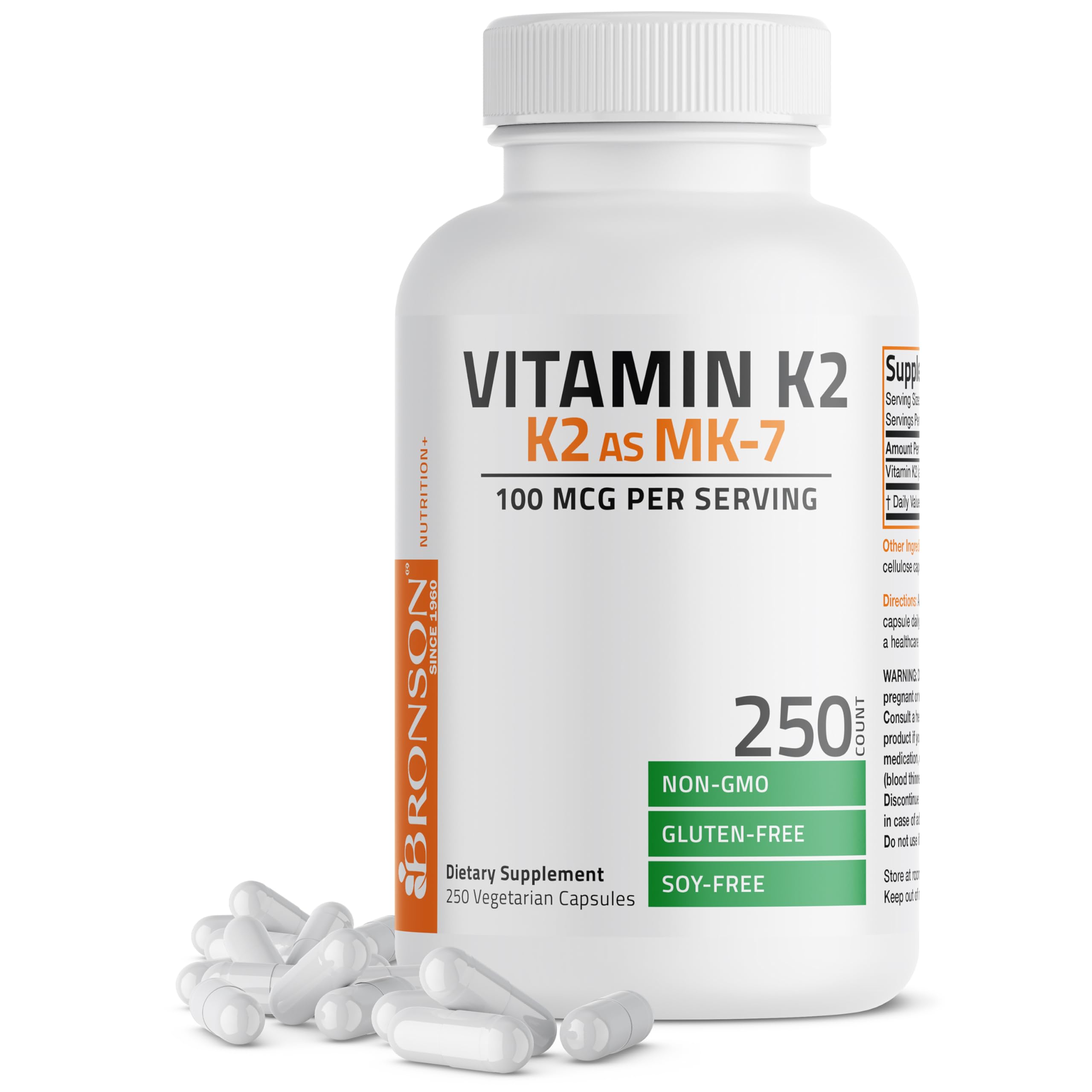 Bronson Vitamin K2 MK-7 Multivitamin 90 Capsules front view