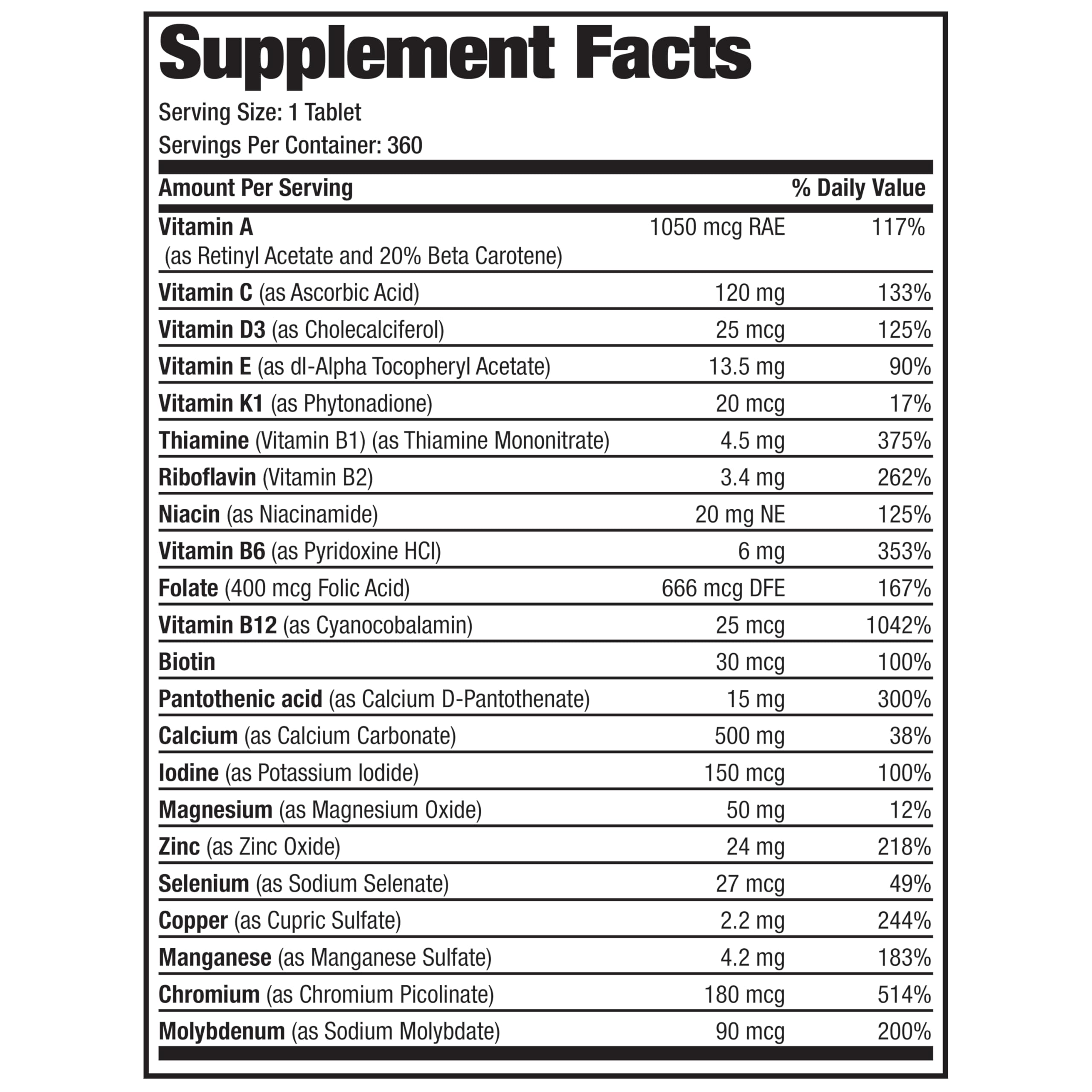 Bronson Women's 50+ Complete Multivitamin bottle on a wooden table