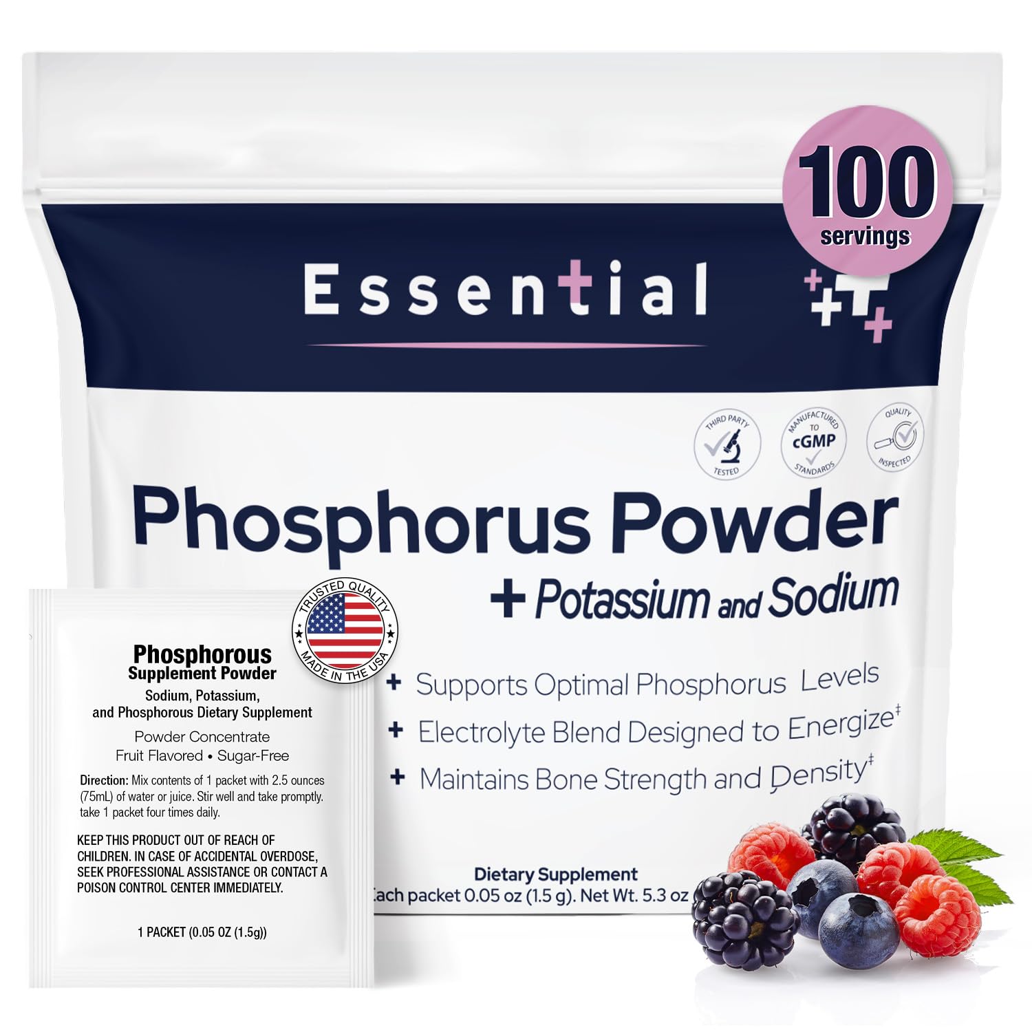 Brookfield Pharmaceuticals Phosphorus Powder Supplement box front view