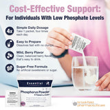 Brookfield Pharmaceuticals Phosphorus Powder Supplement on a kitchen counter