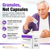 Brookfield Pharmaceuticals Probiotic Powder Packets opened with powder visible