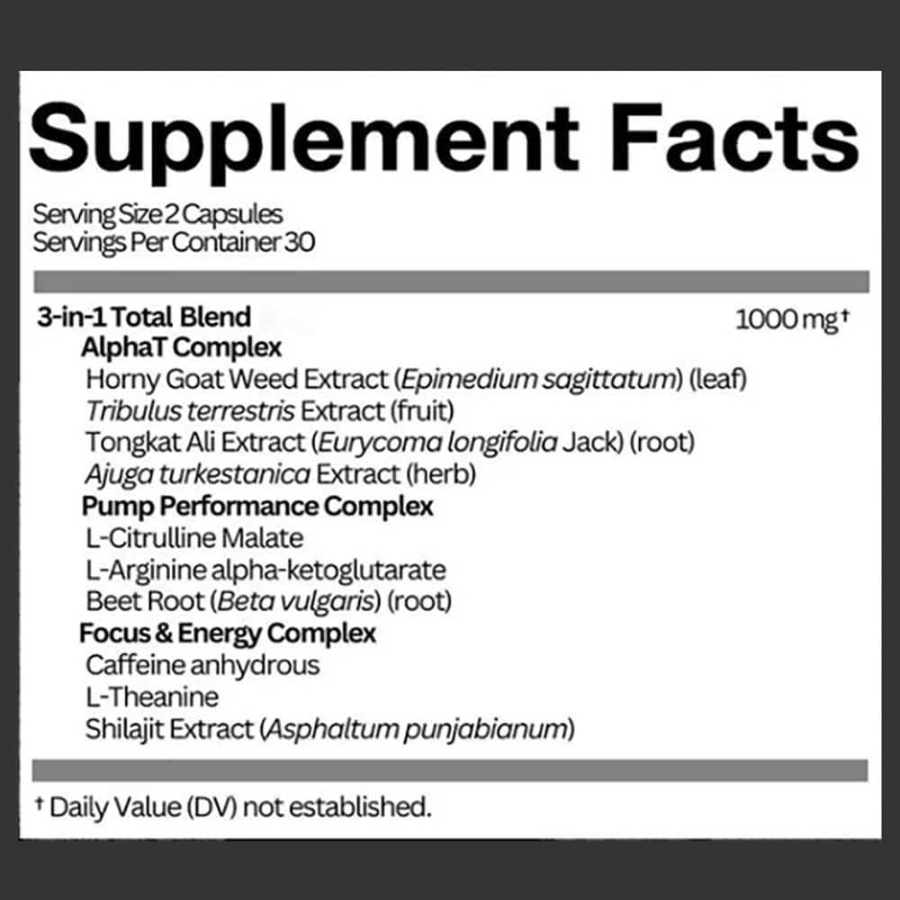 Bruiseweed 3-in-1 Total Alpha Blend Multiminerals capsule bottle side view
